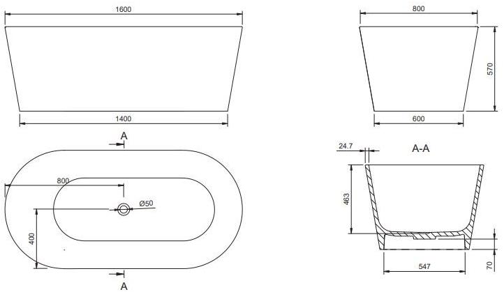 Nic Отдельностоящая овальная ванна из pietraluce® Vasche da bagno sun-id-1471455 - Вид №2