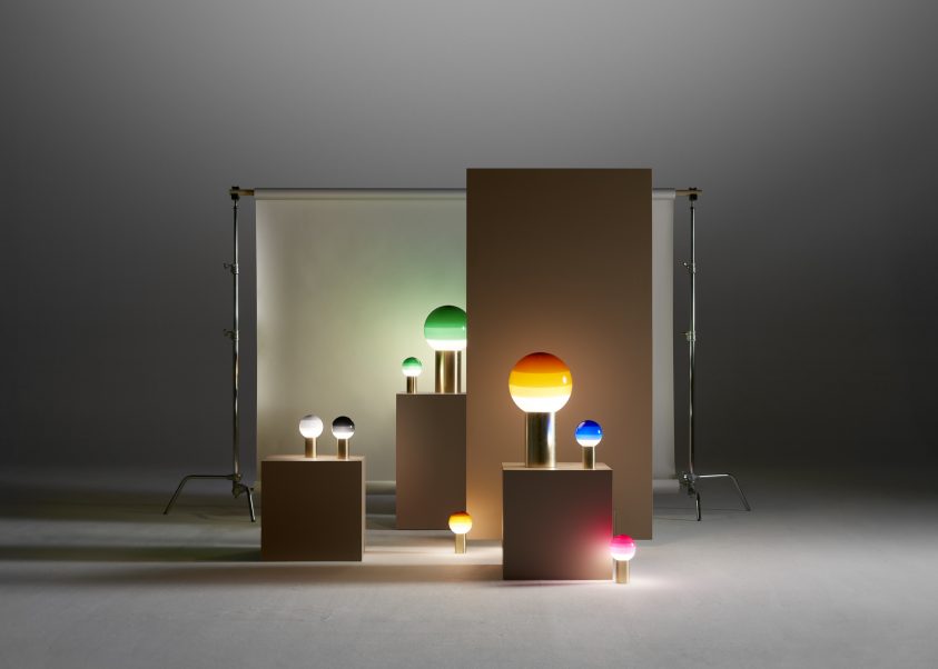 073544 Настольный светильник M белый-латунь Marset Dipping Light  - Вид №4