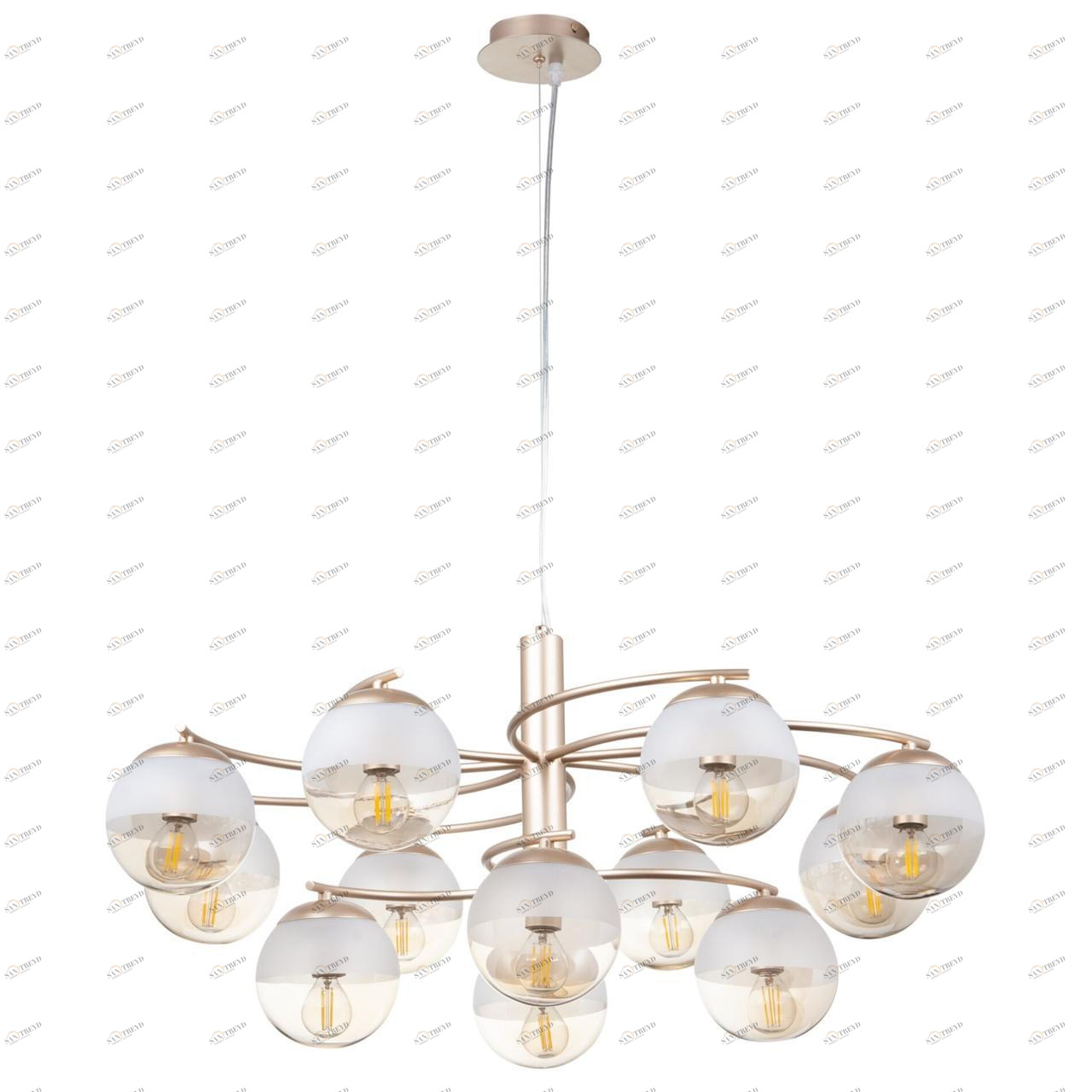 Подвесная люстра Freya Ostin FR5018PL-12G FREYA ДИЗАЙНЕРСКИЕ, OSTIN 312780 Янтарный 