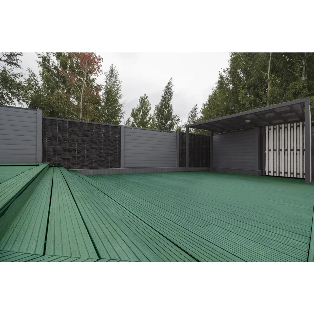 Террасная доска ДПК MultiDeck цвет Изумруд 3000x150x27 мм. Вельвет 0.45 м² 85473651 STLM-2190770 МУЛЬТИДЕК  - Вид №12