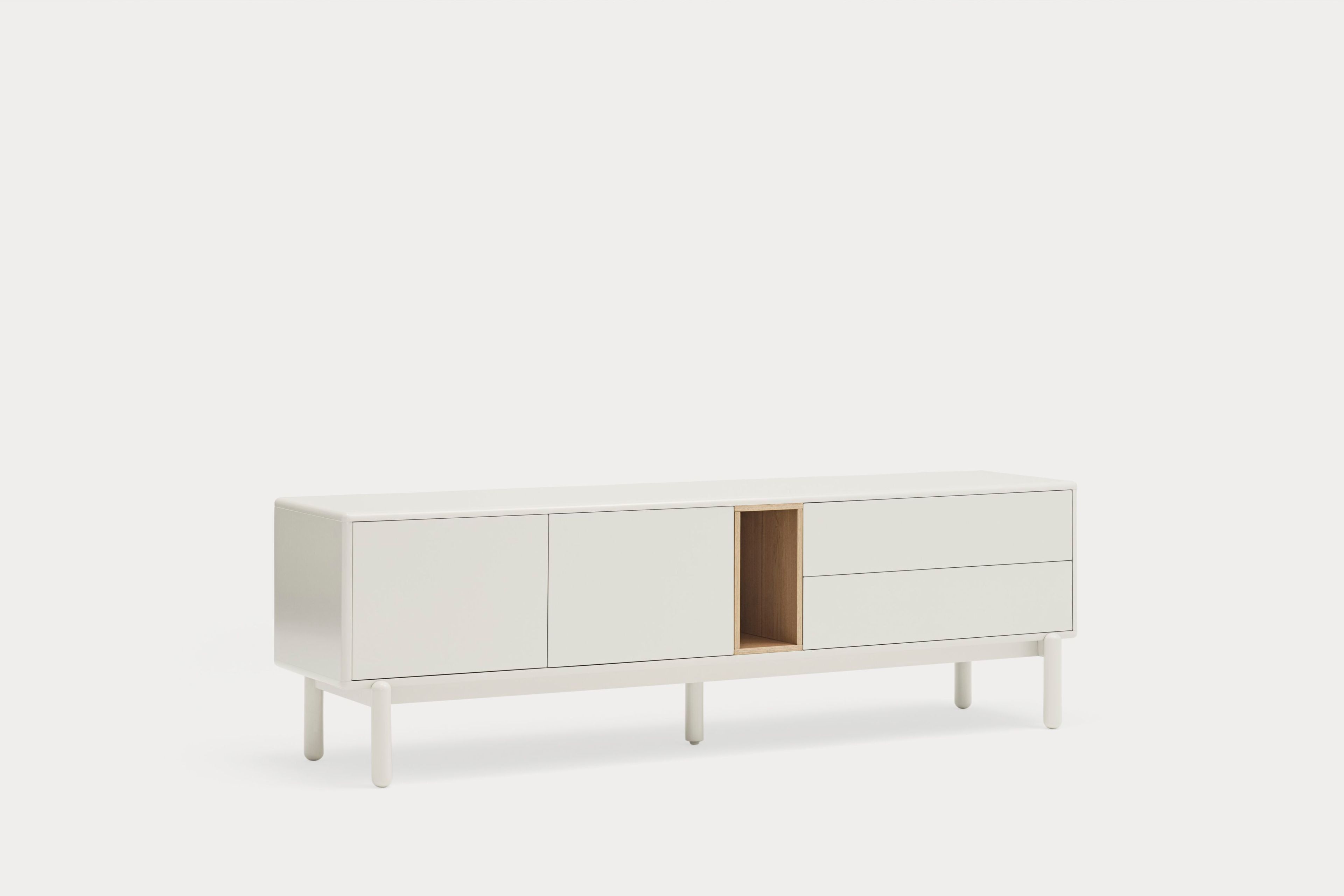 Шкаф для телевизора из МДФ с распашными дверцами и ящиками TEULAT Corvo ARCH-00133333 - Вид №14