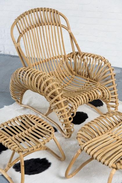 Kok Maison Низкий стул из ротанга Vintage 623/2 - Вид №2