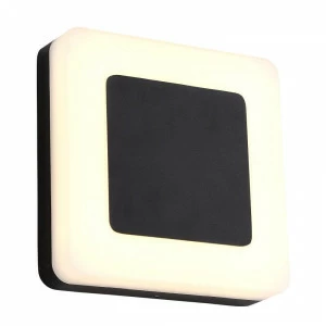 Уличный настенный светильник светодиодный 22х22 см черно-белый CLT CLT 340W220S BL CRYSTAL LUX CLT 340 00-3898350 Белый;черный