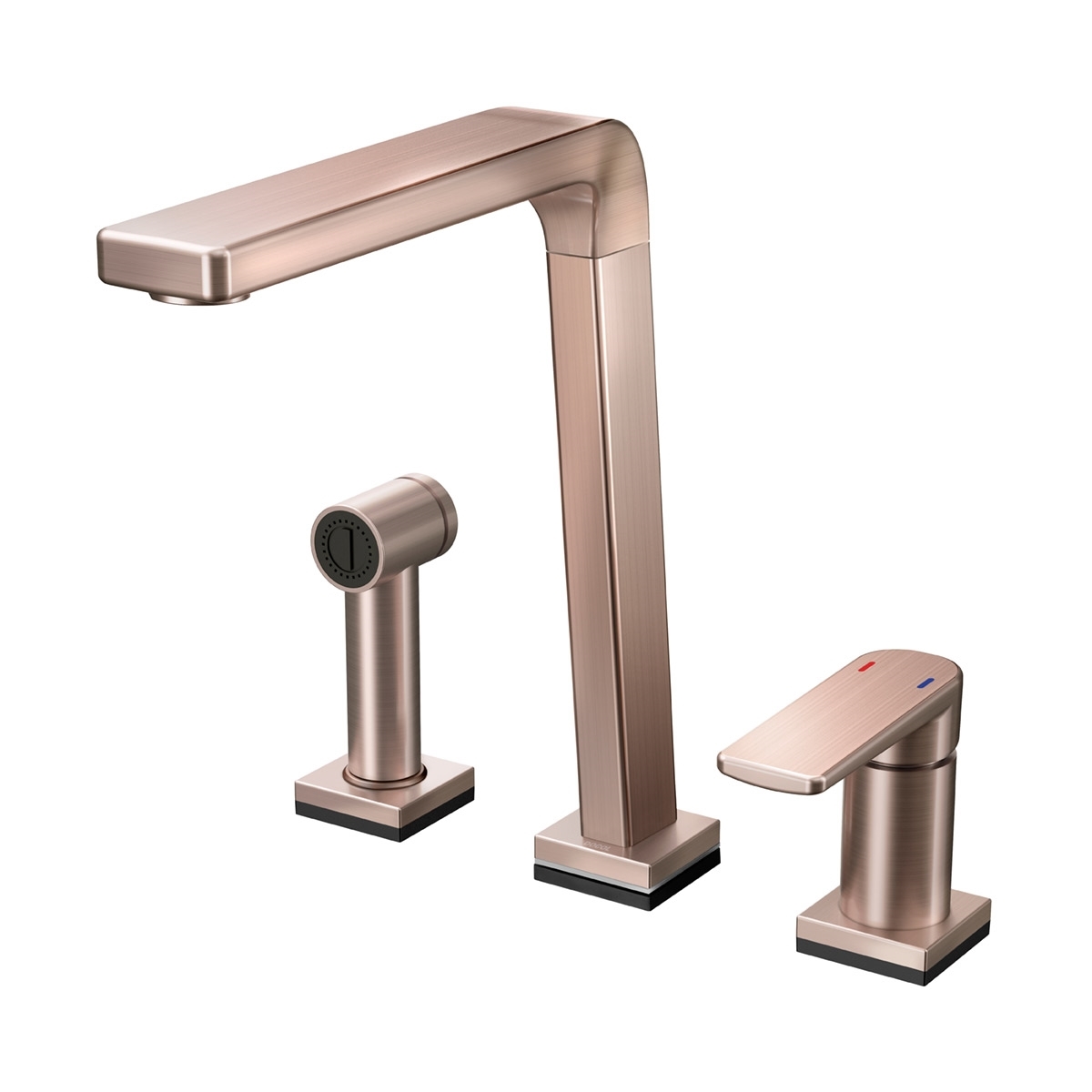 00699469 Смеситель кухонный однорычажный с ручным душем Bistro Tech матовый никель Docol BISTRO Bistrò