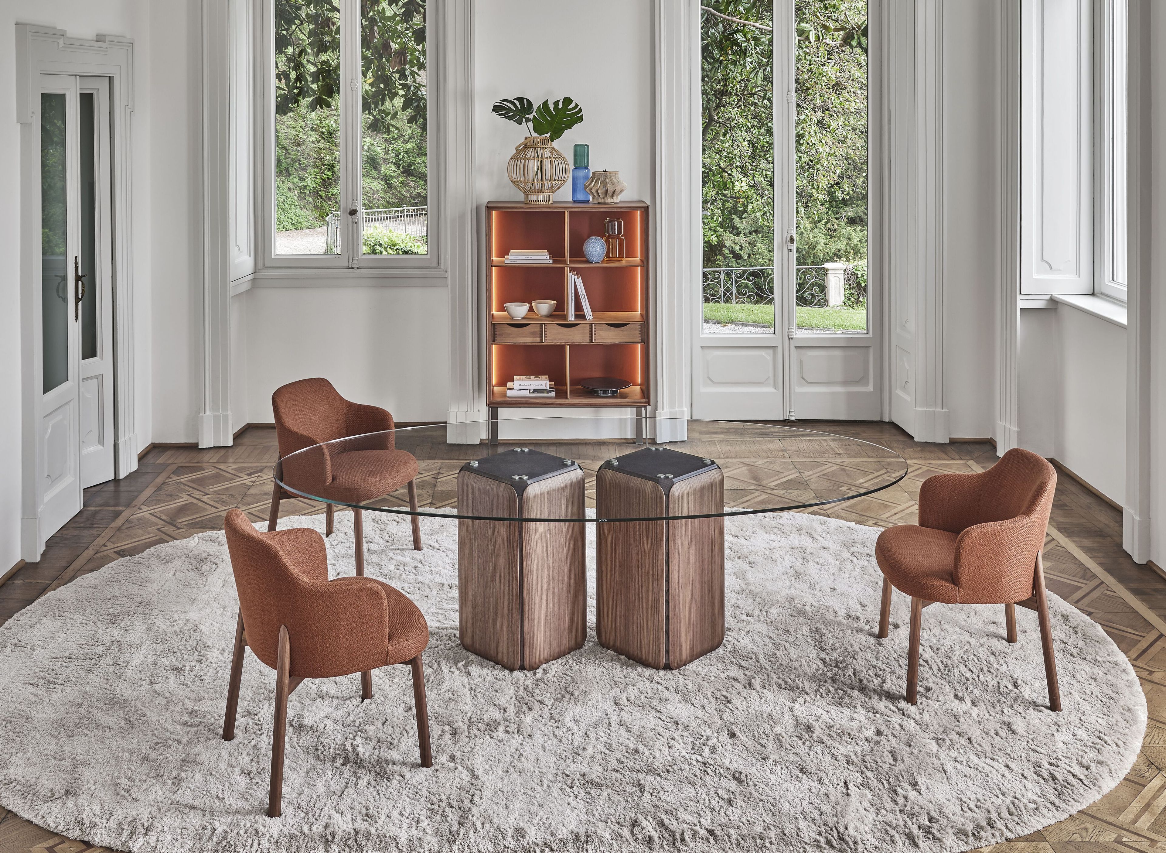 Овальный Хрустальный обеденный стол Porada двадцать четыре ARCH-00142725 - Вид №2