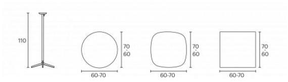 ENEA Высокий стол с откидной столешницей из алюминия и hpl Pile sun-id-1369529 - Вид №7