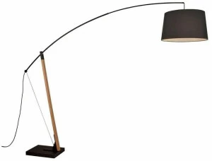 TEKNI-LED Торшер из дерева и ткани