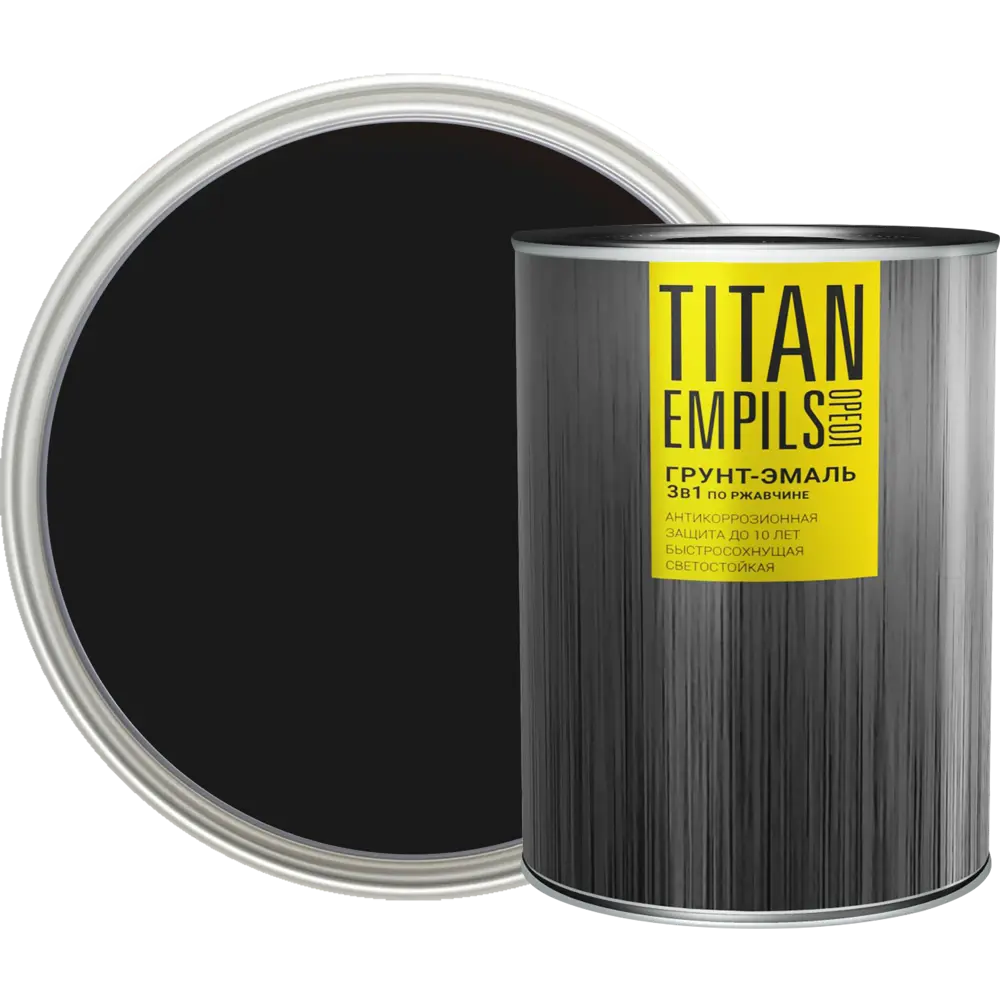 Грунт-эмаль по ржавчине Ореол Titan цвет черный 0.9 кг 84439765 STLM-2196111 