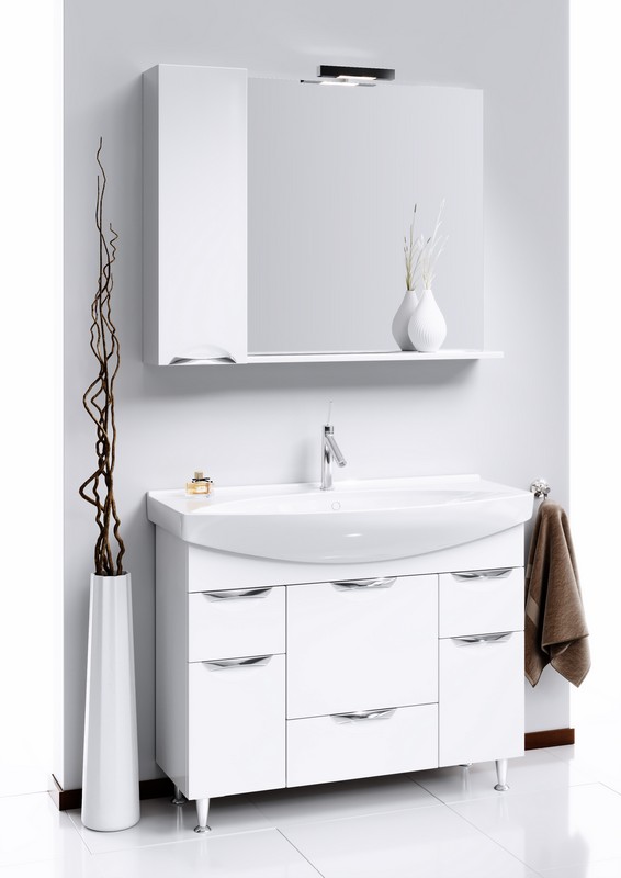 Лайн тумба под умывальник Лагуна 1050 с тремя ящиками Li.01.10 AQWELLA LINE 191683 - Вид №2