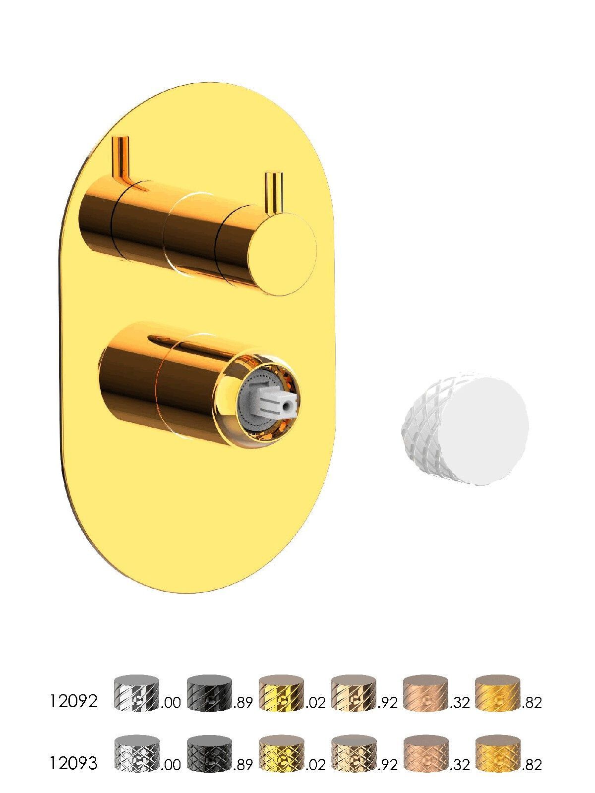 Встраиваемый однорычажный смеситель для душа с переключателем Rubinetterie Frattini Pepe XLS ARCH-00140714 - Вид №2