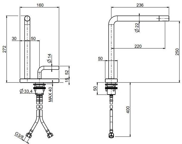 Quadrodesign Смеситель для умывальника Levo sun-id-1464573 - Вид №2