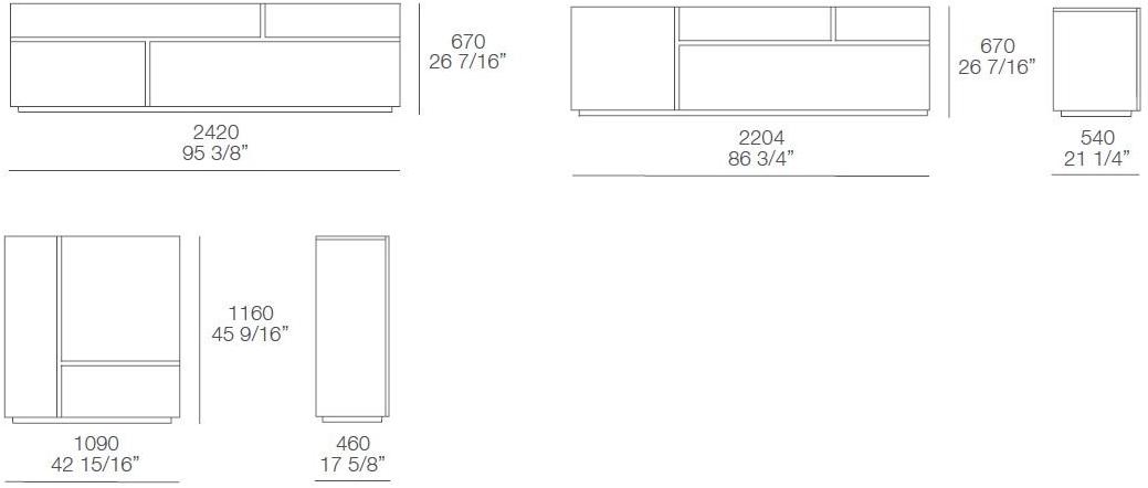 Poliform Лакированный буфет с ящиками Free sun-id-1486107 - Вид №4
