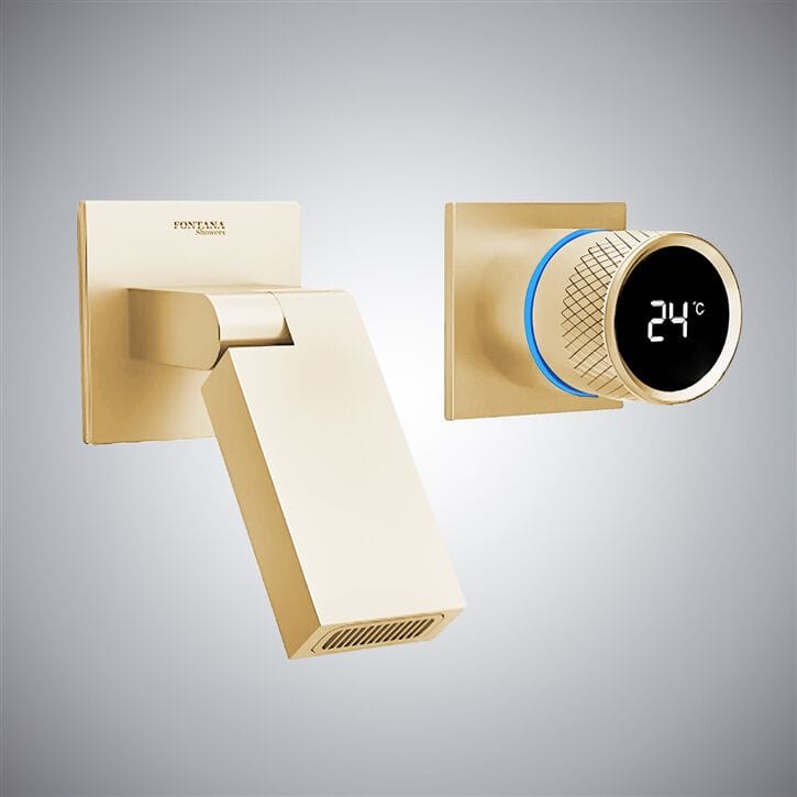 Настенный смеситель для раковины с 2 отверстиями Fontana Showers синий Синий ARCH-00139938 - Вид №13