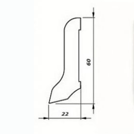 Плинтус Pedross Пиксбург Шпонированный Дуб 2500х60 мм 1010000933 - Вид №1