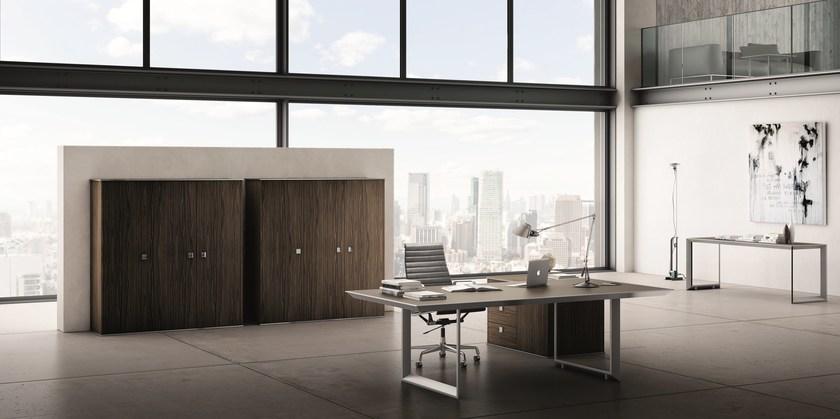 IFT Прямоугольный рабочий стол из алюминия и стекла 45/90 sun-id-1481184 - Вид №1