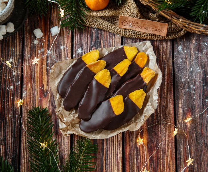 5489 Манго вяленый в горьком ремесленном шоколаде Вкусляндия 