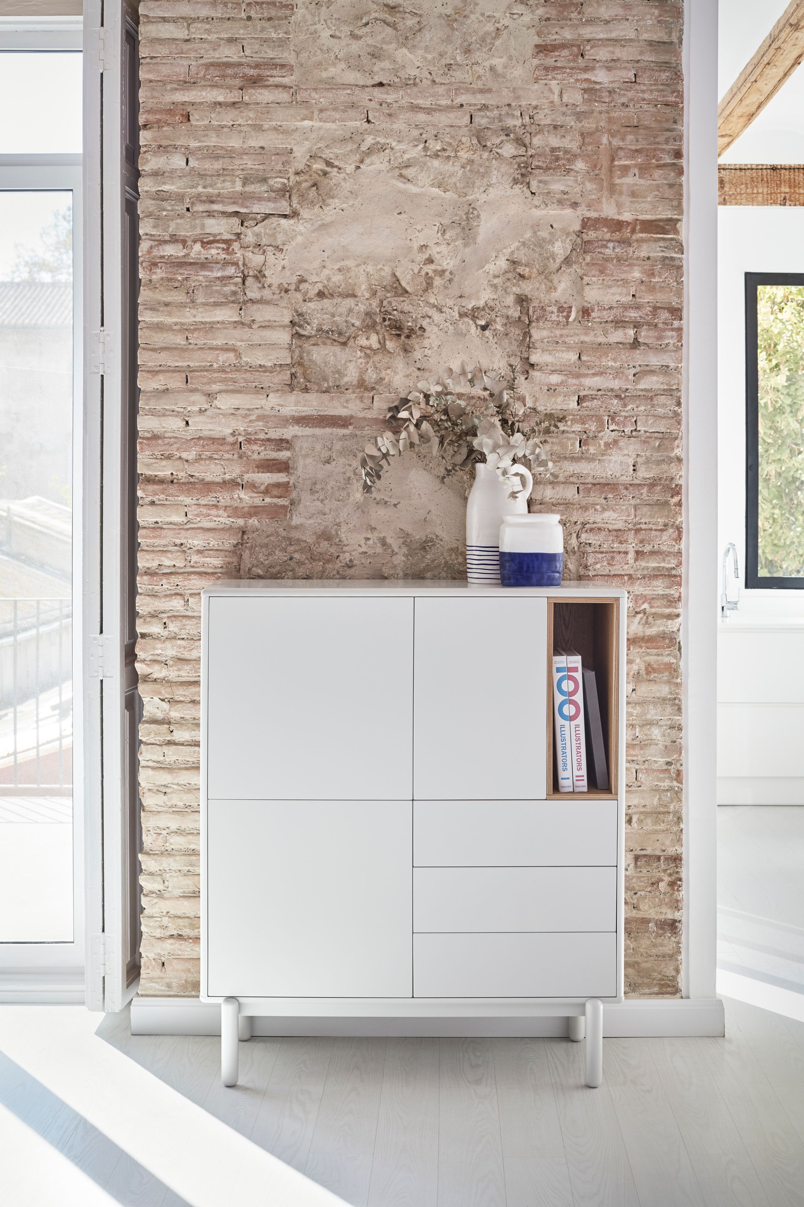 Шкаф из МДФ с распашными дверцами и ящиками TEULAT Corvo ARCH-00150024 - Вид №8