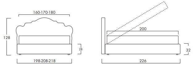 Bolzan Letti Двуспальная кровать с высоким изголовьем sun-id-1430943 - Вид №4