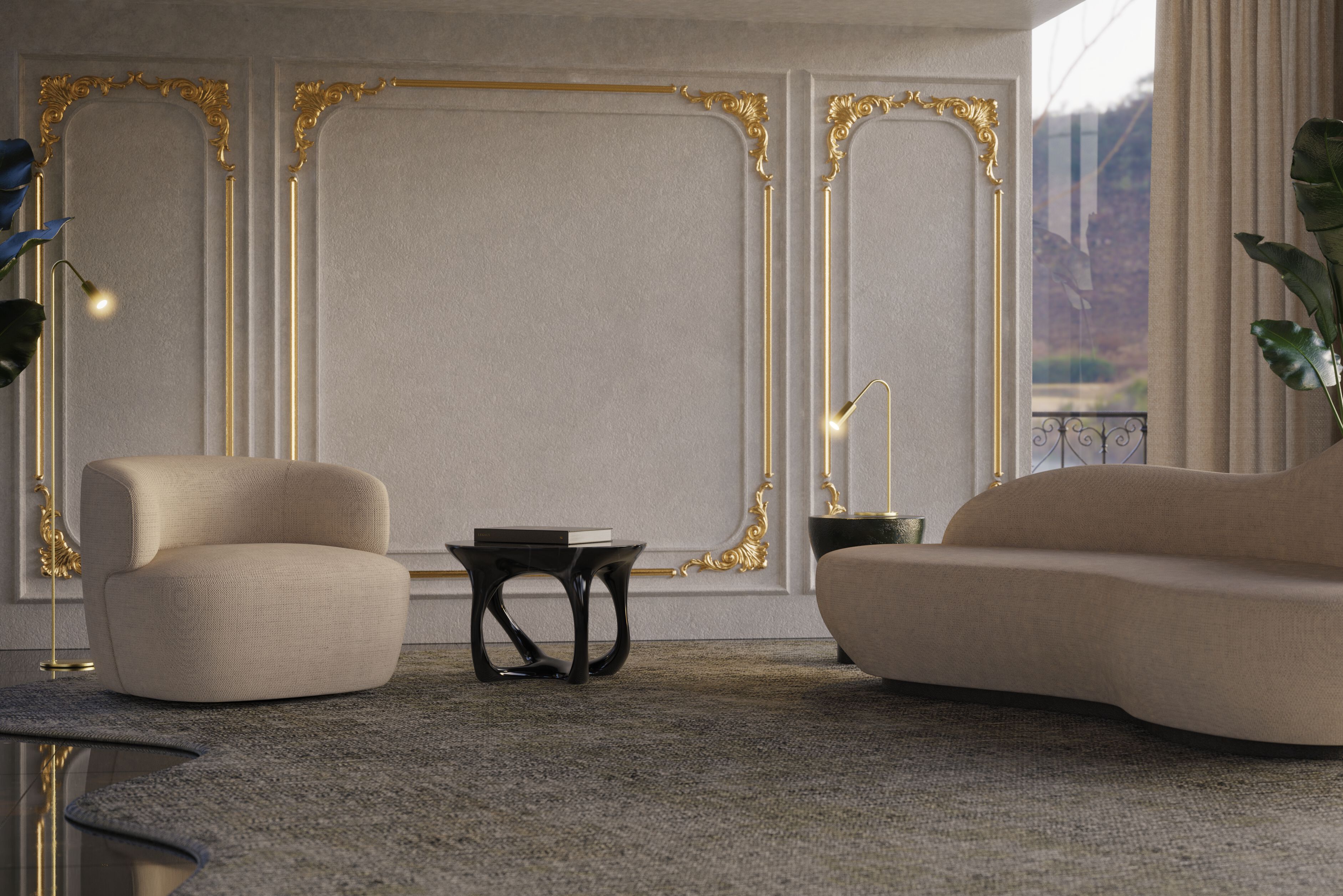 Круглый журнальный столик из стекловолокна KARPA LIBERA K2014 ARCH-00080750 - Вид №7