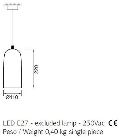 ENGI Светодиодная подвесная лампа из дутого стекла  Endi  - Вид №4