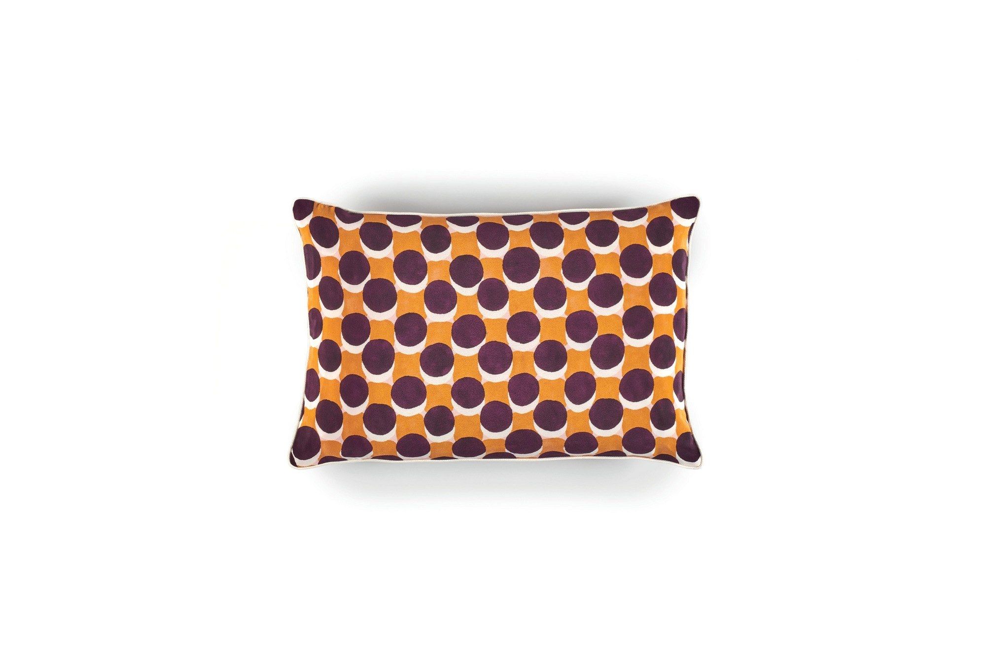 Прямоугольная шелковая подушка с геометрическим рисунком Élitis TWIST ARCH-00130599 - Вид №30