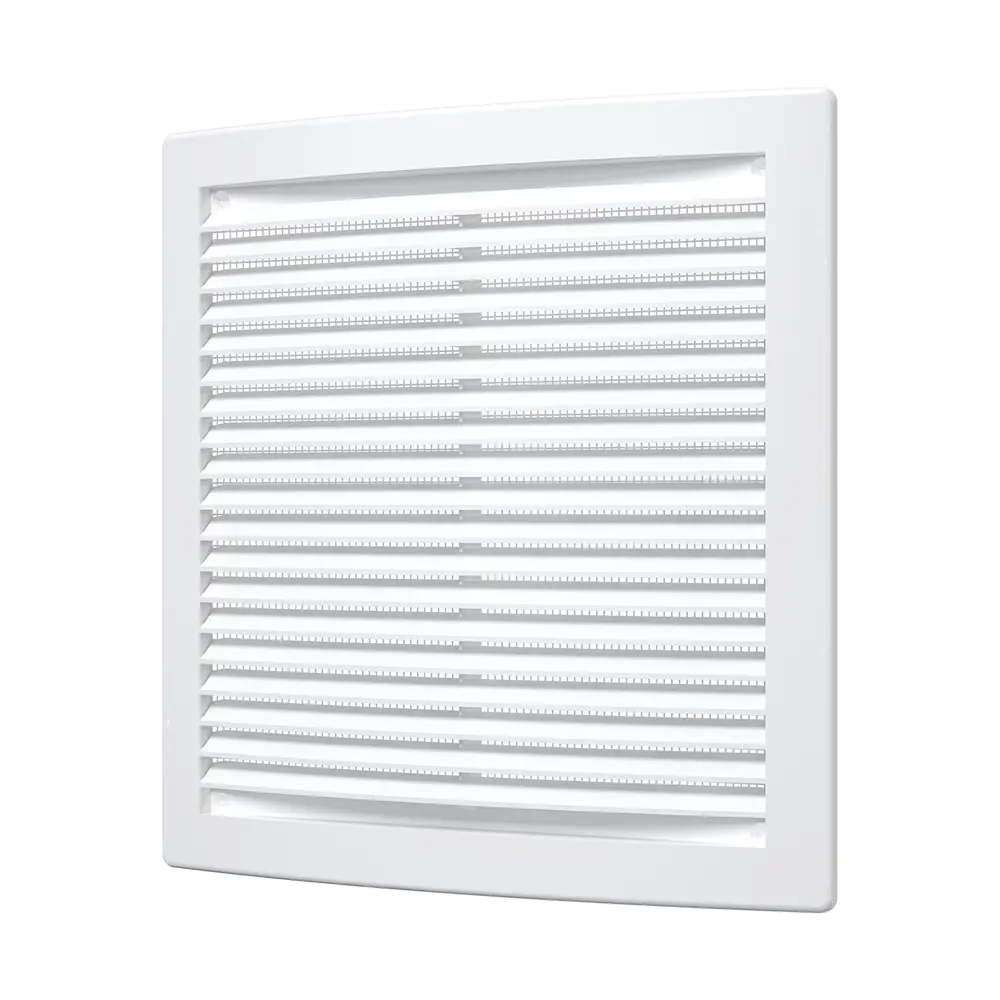 Вентиляционная решетка с сеткой Fonet 200x200 мм пластик цвет белый STLM-2024148