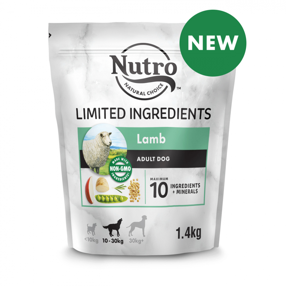 ПР0059454 Корм для собак с чувствительным пищеварением с ягненком и экстрактом розмарина сух. 1,4кг NUTRO  - Вид №1