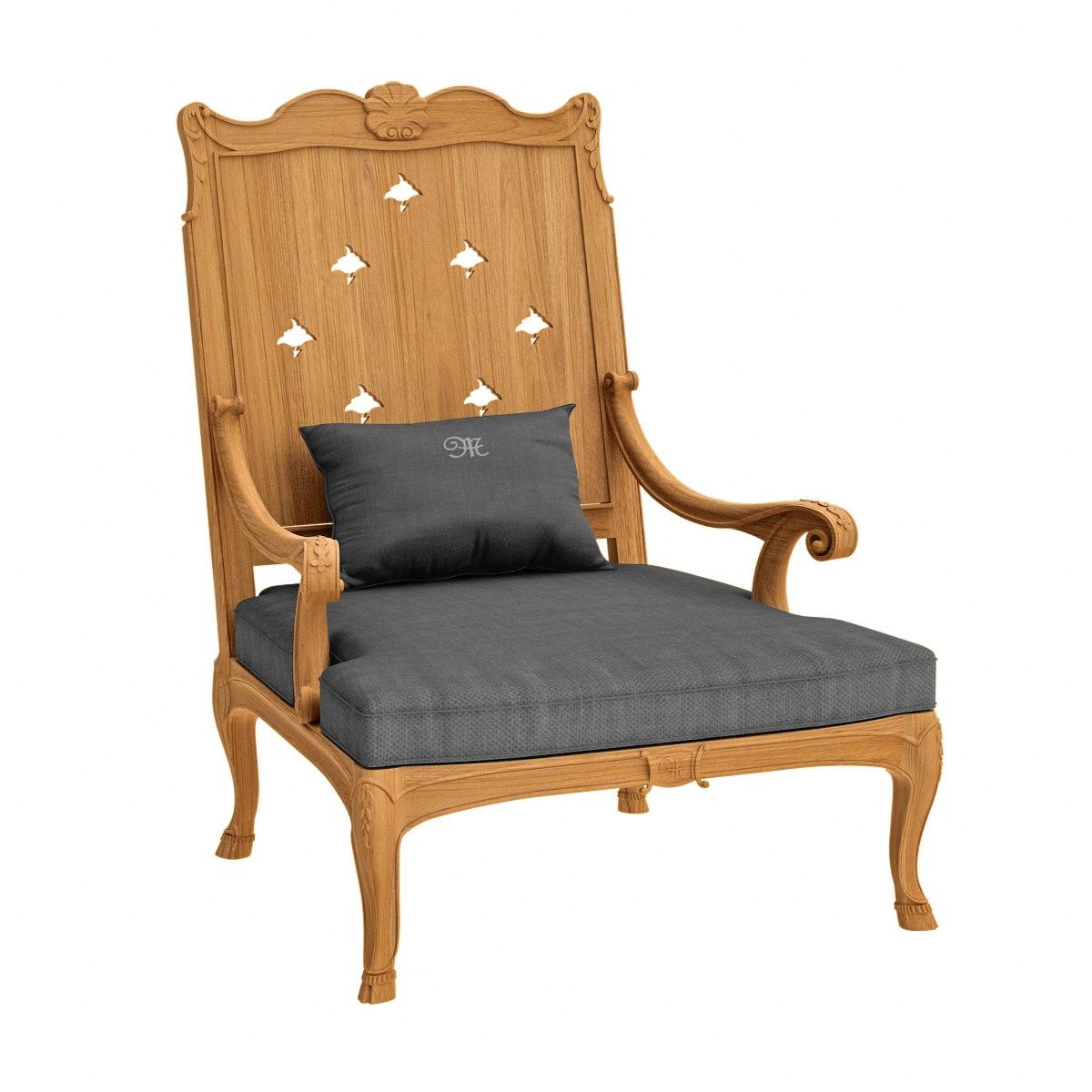 Садовое кресло из тикового дерева ASTELLO Fleur de Lys ARCH-00019019 - Вид №1