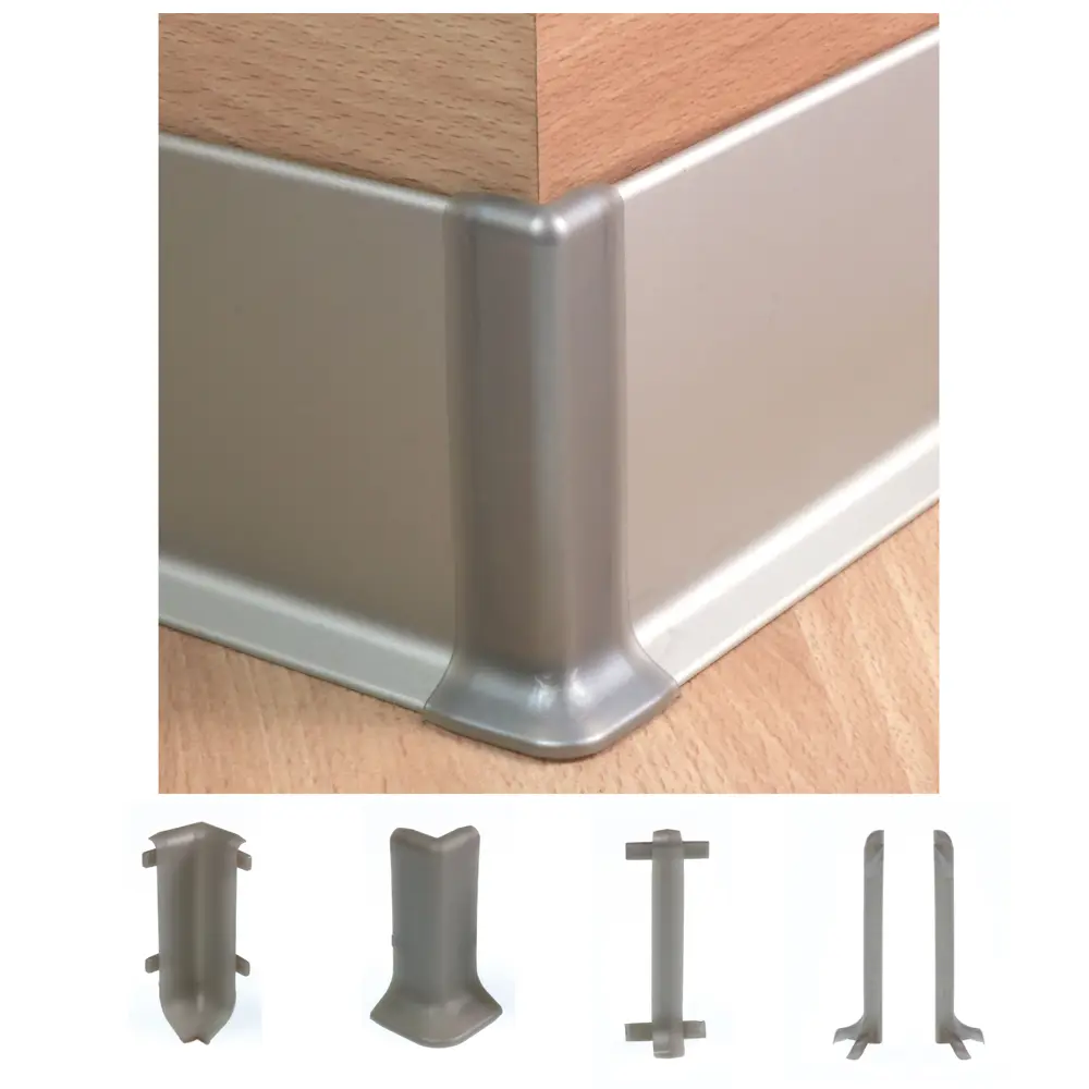Santreyd Алюминиевый напольный плинтус серебристый 60×2500 мм 86271422 STLM-0067485 - Вид №2
