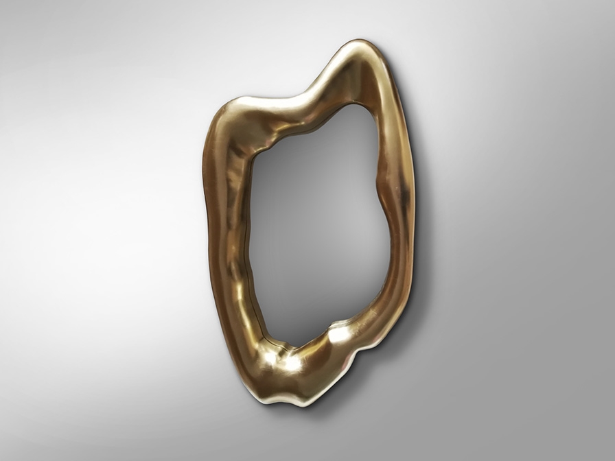 109243 Зеркало овальное золотое Schuller Caos - Вид №1