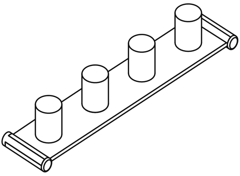 800.03.401 Держатель зубных щеток, 4 места HEWI Kids - Вид №13