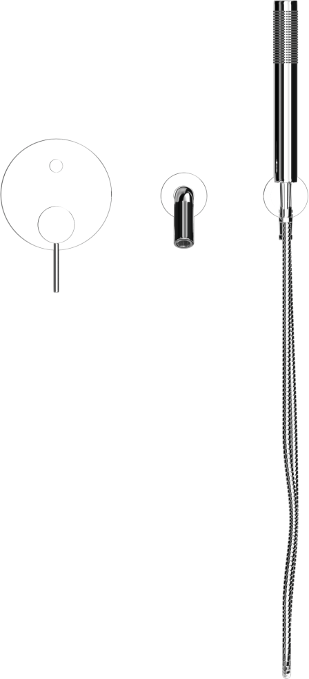 D419-B Однорычажный смеситель для ванны с ручным душем
