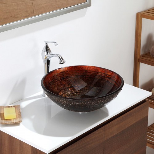 GV694-19mm-KEF15000 Накладная раковина на столешницу  прямоугольная Krausru 