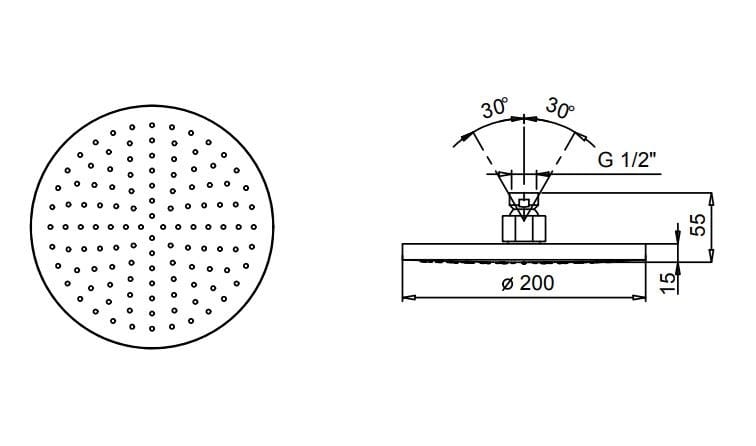 Потолочная насадка для душа Fantini Rubinetti I BALOCCHI ARCH-00070241 - Вид №2