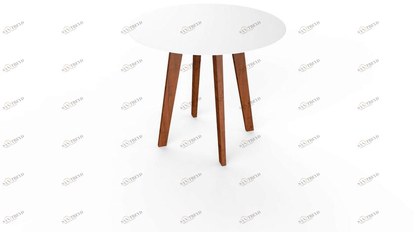 VITEO Круглый стол из Corian® и дерева Slim wood sun-id-1352709