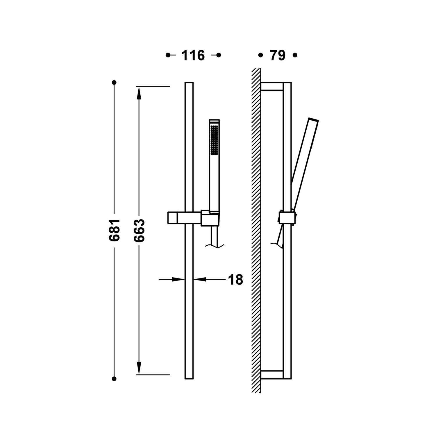 Набор душевых перекладин-03433603 TRES Showers - Вид №1