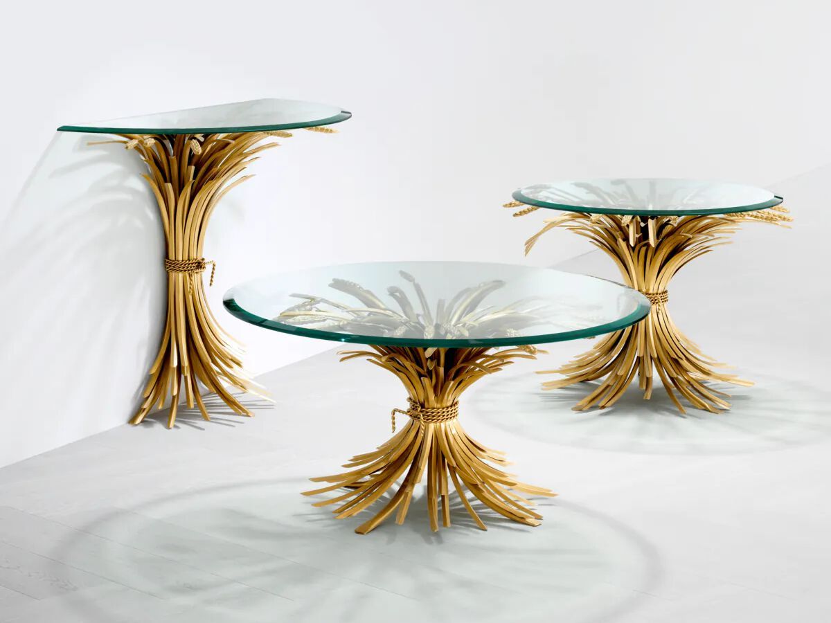 Круглый журнальный столик из железа и стекла Eichholtz BONHEUR ARCH-00073476 - Вид №3