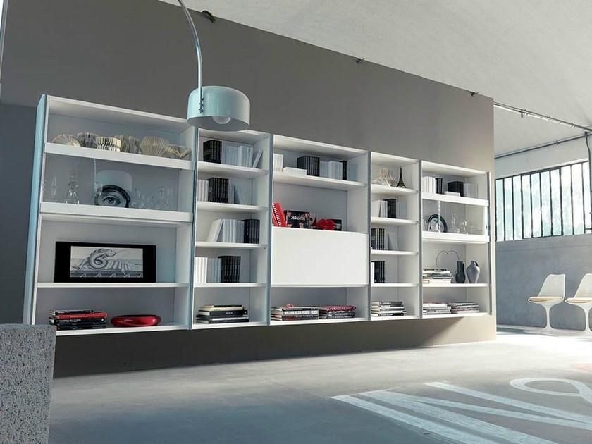 Fimar Лакированный книжный шкаф с открытой стенкой в ​​современном стиле Edis system sun-id-1369795 - Вид №2