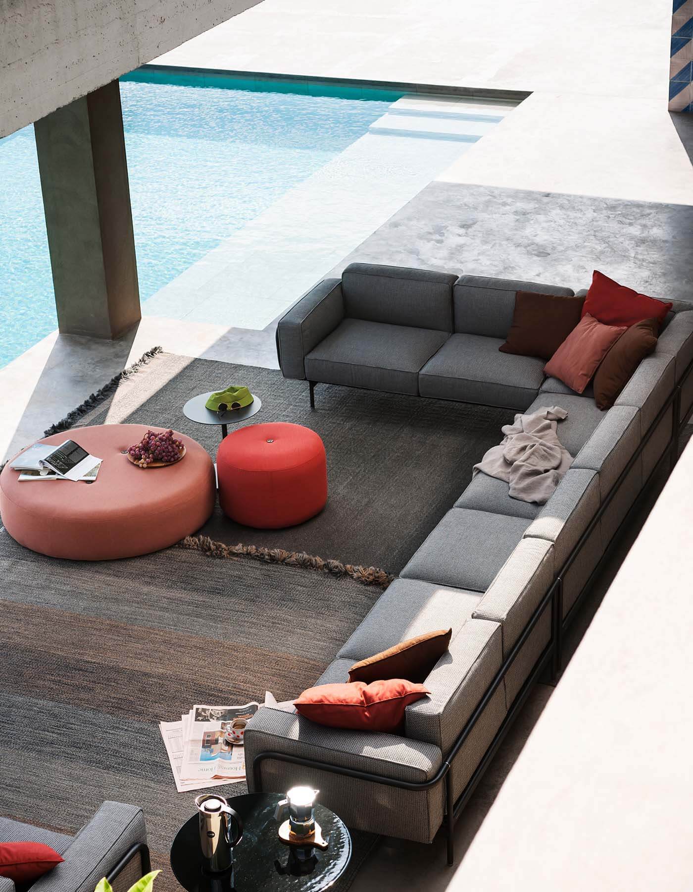 Угловой тканевый модульный садовый диван с полуостровом RODA Extendo ARCH-00108704 - Вид №3