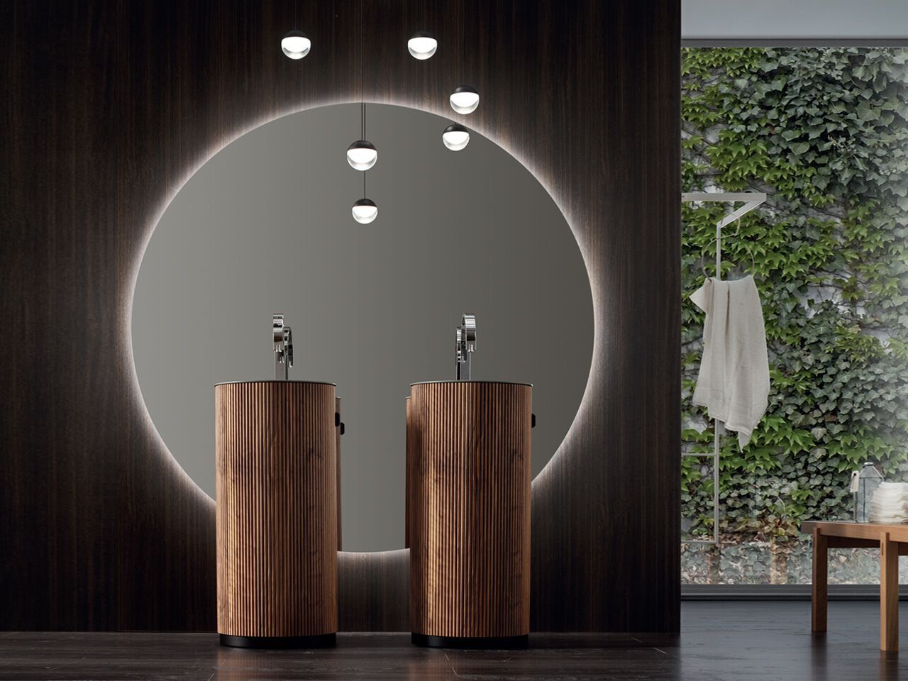 Отдельно стоящая раковина с ореховым покрытием ARCOM Монолит ARCH-00022055