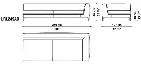 Maxalto Модульный угловой диван из ткани Lucrezia sun-id-1346409 - Вид №26
