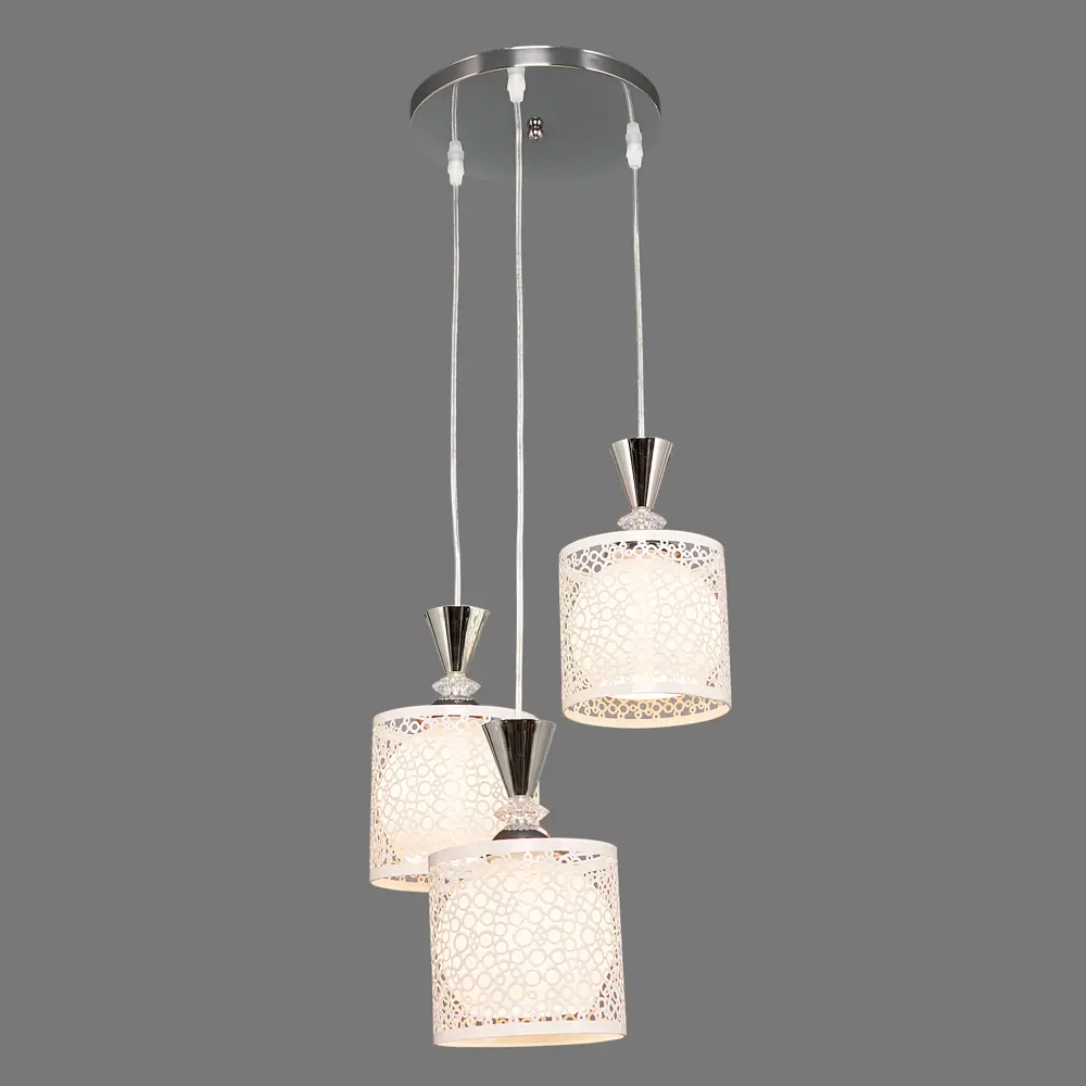 Люстра каскадная хрустальная подвесная Pablo 3xE27x40 Вт LAMPLANDIA STLM-2112962 - Вид №1