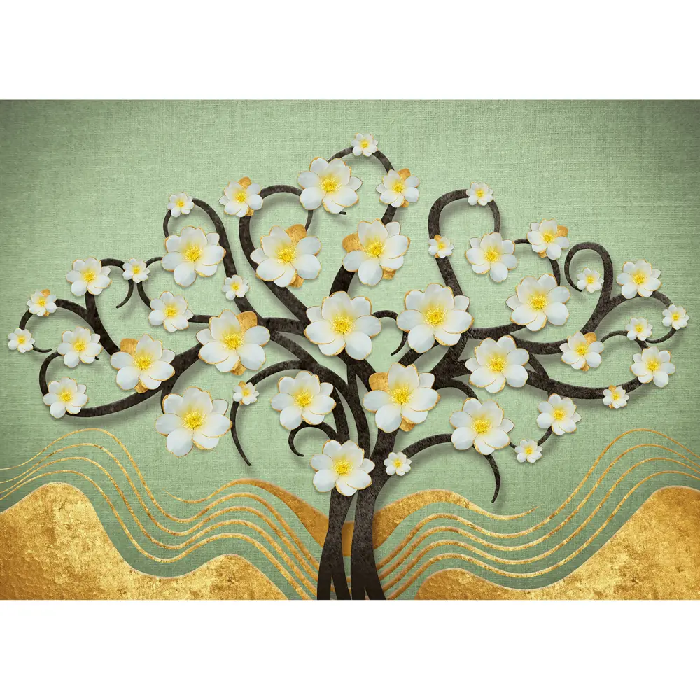 Картина на холсте Постер-лайн Цветущее дерево 50x70 см STLM-2091423