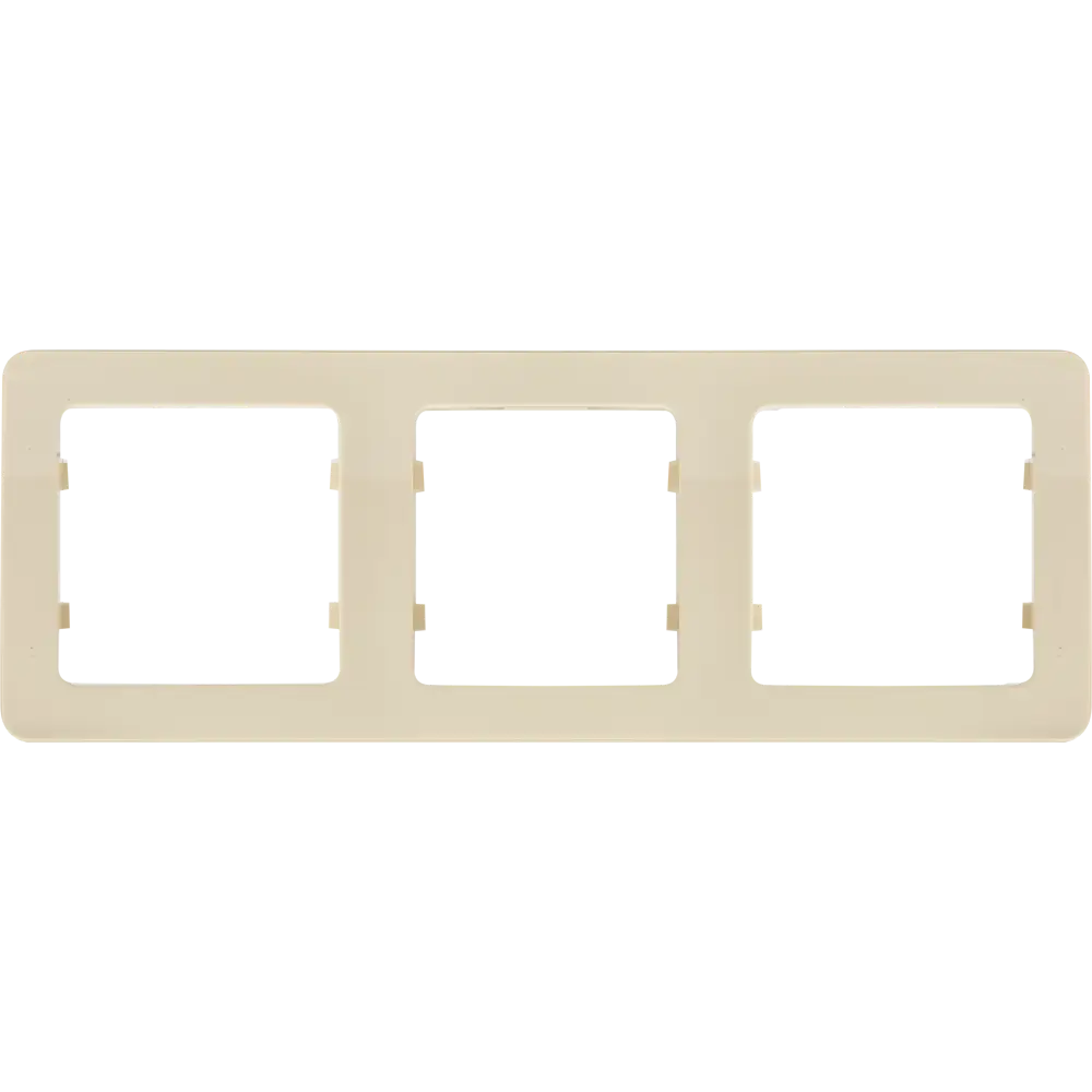Рамка для розеток и выключателей Hegel Мастер 3 поста цвет слоновая кость STLM-2136560 - Вид №1