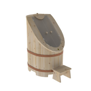 1762 Фитобочка со стеклом "Стандарт" цвет натуральный, фурнитура 051 Alyarus