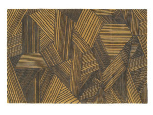 Прямоугольный шерстяной ковер с геометрическим рисунком