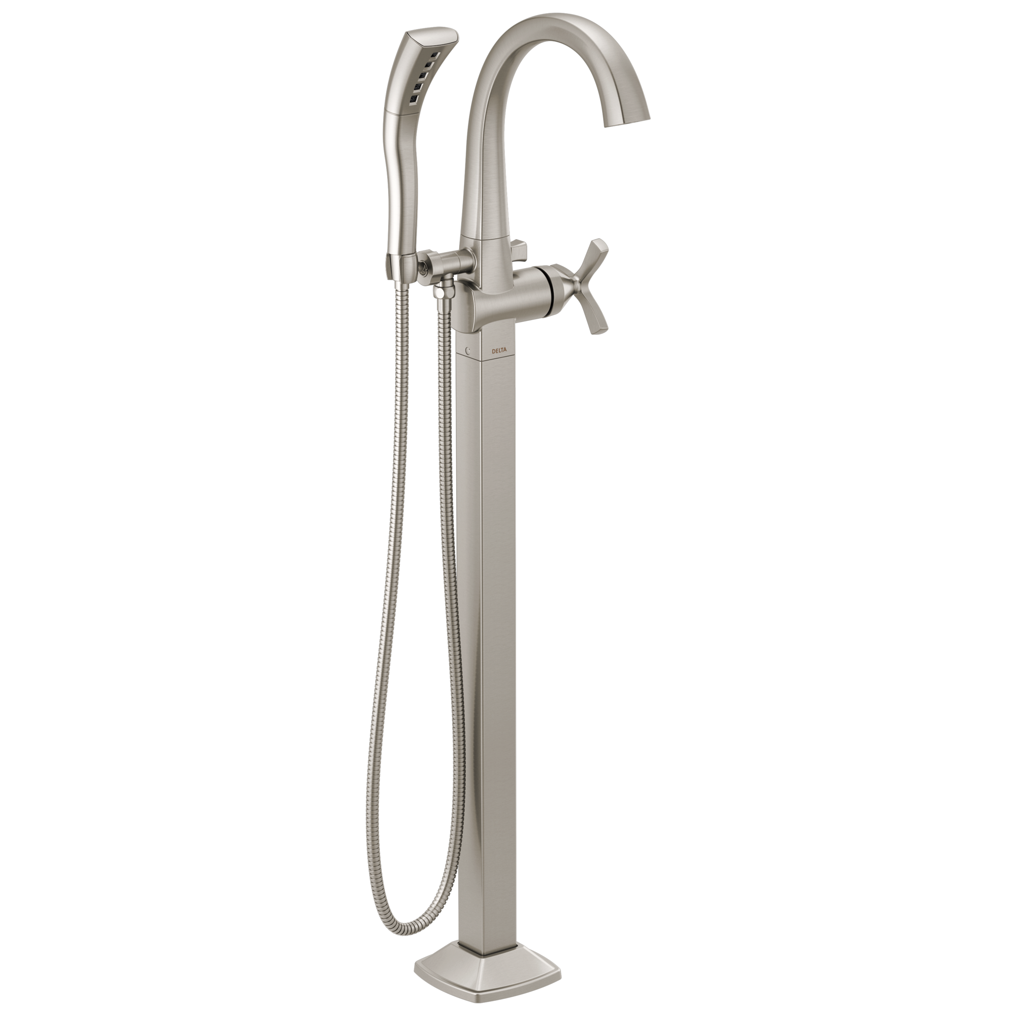 T47776-SSFL Накладка наполнителя ванны на полу с одной ручкой Delta Faucet Stryke Нержавеющая сталь 