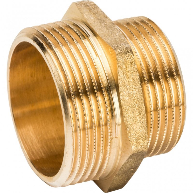 Ниппель переходной НН 1 1/2х1 1/4" латунь STOUT SFT0003112114 - Вид №1