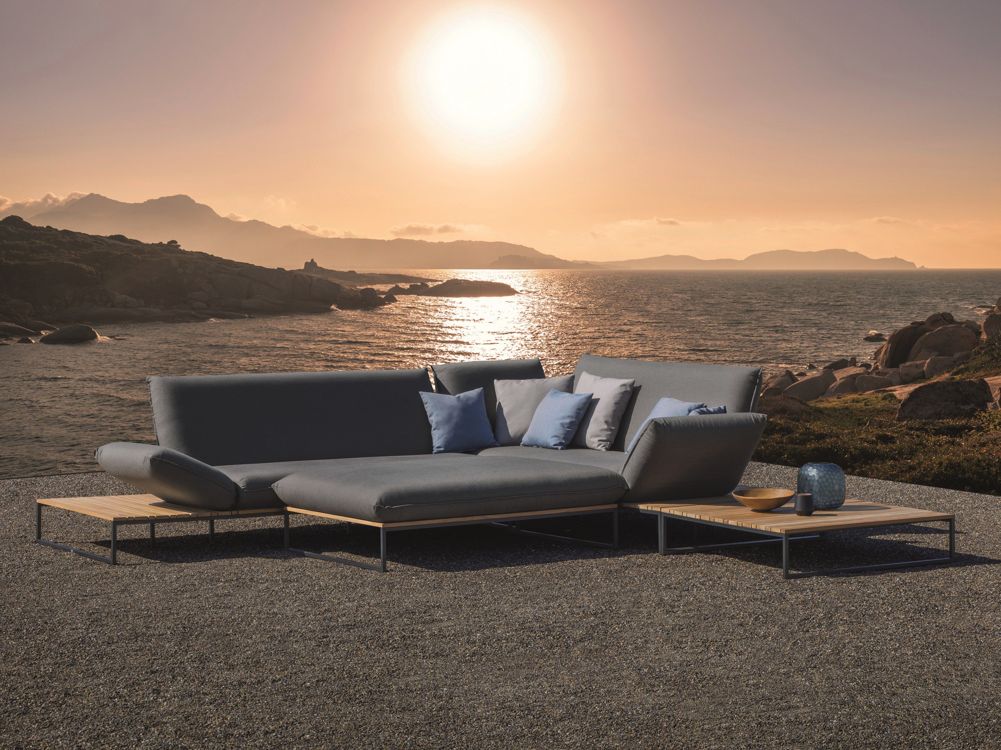 Угловой садовый диван из ткани FISCHER MÖBEL Флора ARCH-00103958 - Вид №4