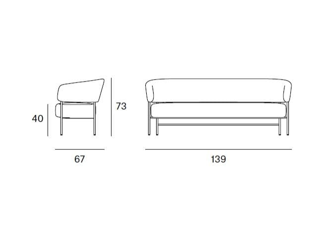 2-местный тканевый диван Blasco&Vila RC Metal ARCH-00136653 - Вид №5